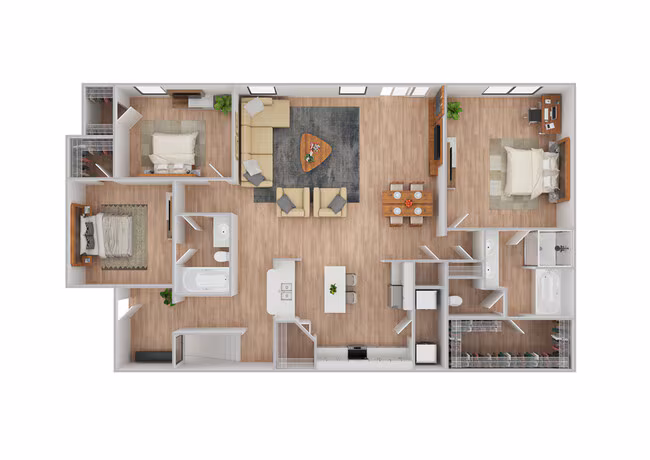 3 Beds • 2 Bath 0902 floor plan